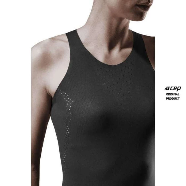 Damski Tank Top sportowy do biegania CEP Ultralight czarny