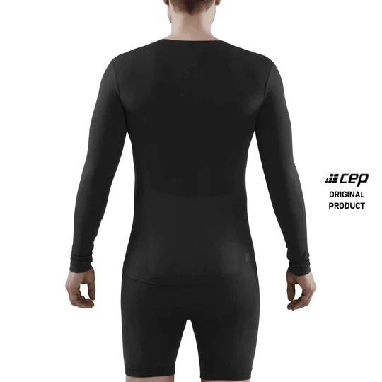 Męska koszulka sportowa z długim rękawem CEP Cold Weather Base czarna