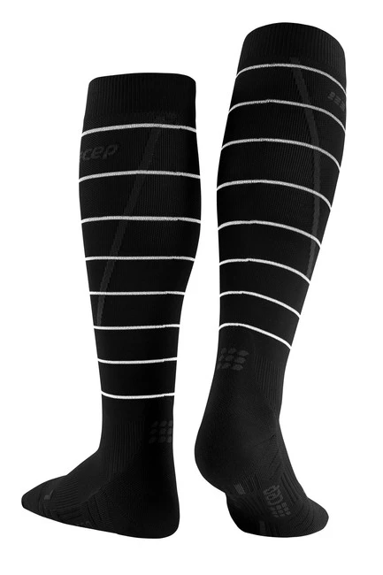 Damskie skarpety kompresyjne sportowe CEP Reflective wysokie czarne