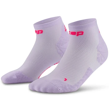 Męskie skarpety kompresyjne sportowe za kostkę low cut CEP Core Run Ultralight liliowe