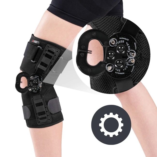Zawiasowy stabilizator kolana z regulacją kąta zgięcia MSupport