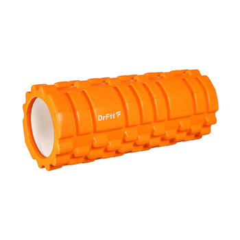 DrFit Roller do masażu i rehabilitacji z wypustkami pomarańczowy ø 15x33 cm